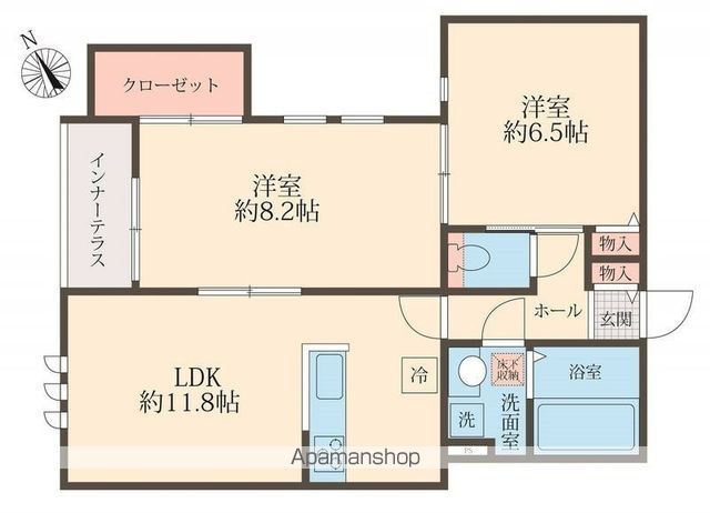UTENA TERRACE Aの間取り写真