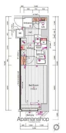 アルテシモレーヴ[1K/29.57m2]の間取図