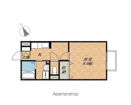 ボナール大澤Ⅱ[1K/30.03m2]の間取図