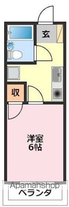 メゾンド四季[1K/19.26m2]の間取図