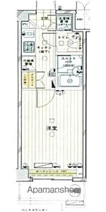 ルーブル中落合[1K/20.07m2]の間取図