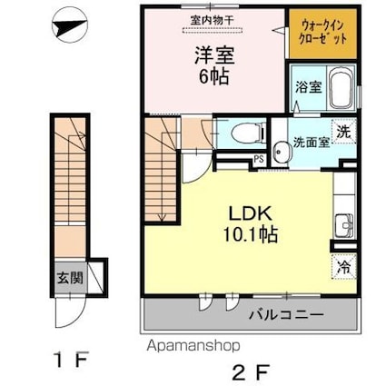 ステラ　ルーチェ[1LDK/44.88m2]の間取図