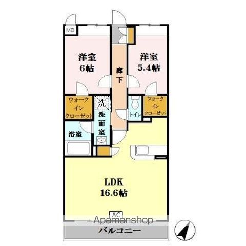 クレア立川の間取り