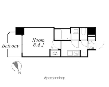 アドバンス名古屋シュテルン[1K/21.83m2]の間取図