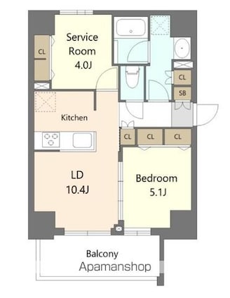 ＳーＲＥＳＩＤＥＮＣＥ板橋大山ｂｒｉｍ[1SLDK/47.5m2]の間取図