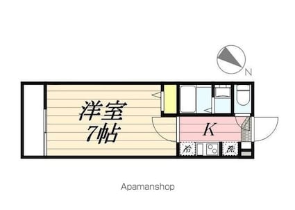 レガーロ幕張本郷[1K/20.79m2]の間取図