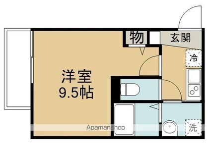 ＧＲＡＤＵＳ鶴ヶ島[1K/26.88m2]の間取図