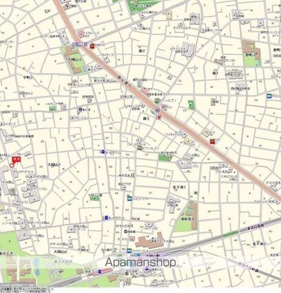 東京都目黒区大岡山１丁目[1K/16.55m2]の配置図