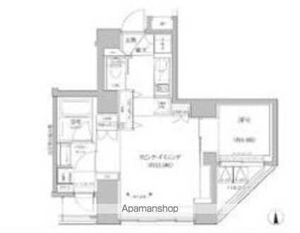 ＲＥＬＵＸＩＡ上野ＥＡＳＴ[1LDK/43.27m2]の間取図