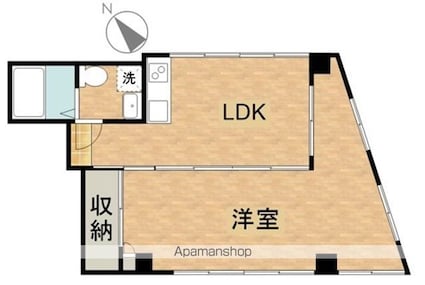 エイケツビル[1LDK/40.56m2]の間取図