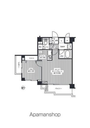 シャンドール目黒[1LDK/41.51m2]の間取図
