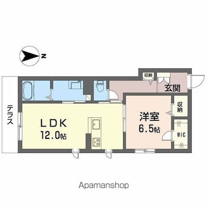 シャーメゾン黒田[1LDK/49.19m2]の間取図