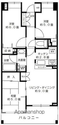サクセス西高島平[3LDK/60.53m2]の間取図