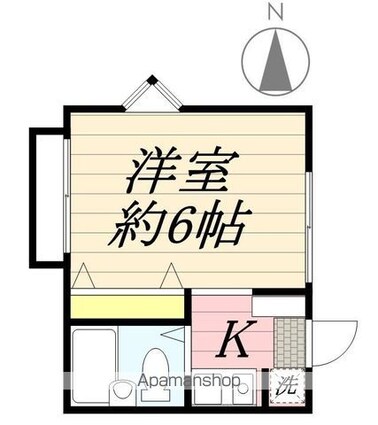 グリーンハイツ[1K/16.56m2]の間取図