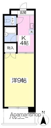 ｓｅｌｅコート２番館[1K/27m2]の間取図