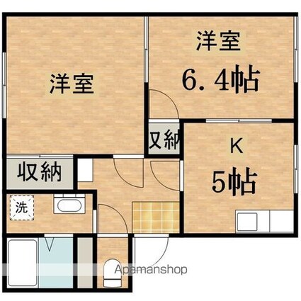 フレグランス平山Ａ[2K/43m2]の間取図