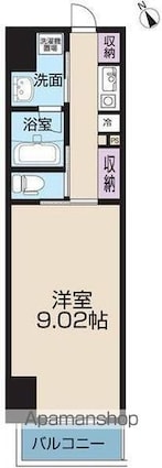 レピュア王子本町[1R/26.12m2]の間取図