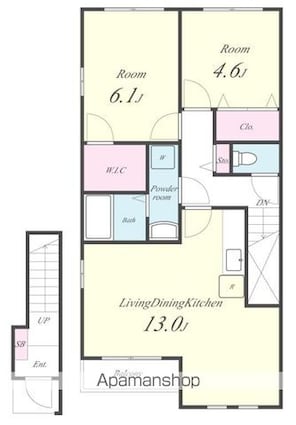 アドウェル壱番館[2LDK/58.17m2]の間取図