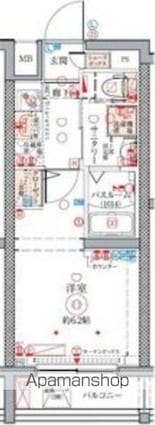 東京都杉並区和泉４丁目[1K/20.3m2]の間取図