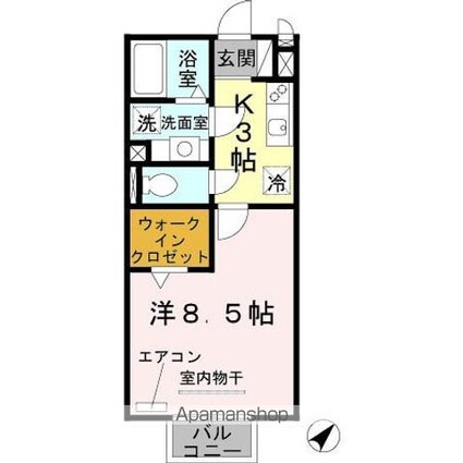 ビヤン　リズム[1K/30.03m2]の間取図