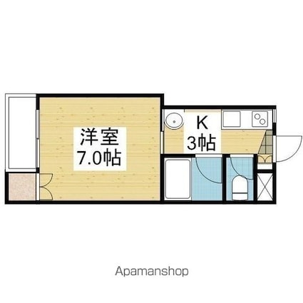 参川第４マンション[1K/22m2]の間取図