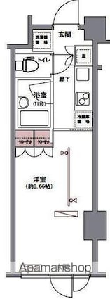 ｆｅｅｔｈ神楽坂[1K/23.44m2]の間取図