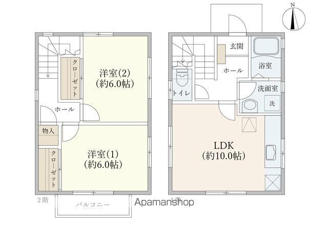中央本線 吉祥寺駅 徒歩23分 2階建 築27年の間取り写真