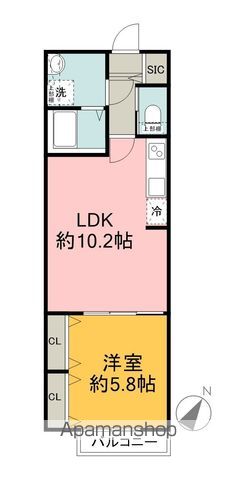 西武鉄道新宿線 新狭山駅 徒歩3分 2階建 新築の間取り写真
