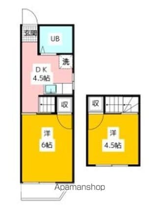 東京都小平市美園町３丁目[1DK/36m2]の間取図