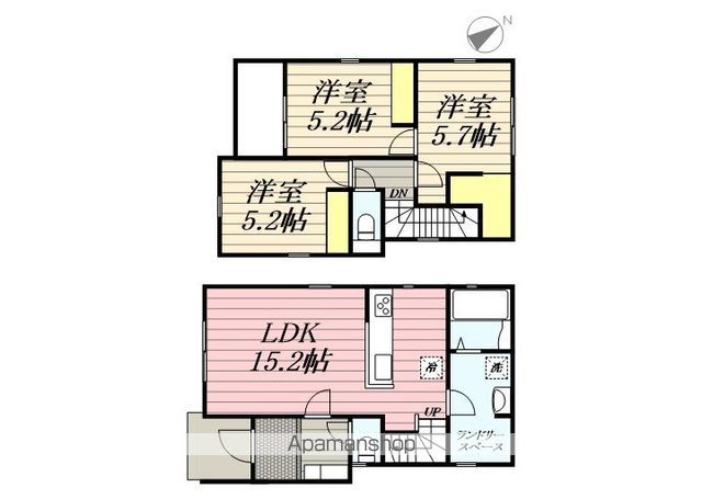 【印西市大森２３－１期２号棟の間取り】