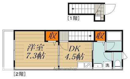 Ｌｕｃｅｎｔ・Ｋ[1DK/33.1m2]の間取図
