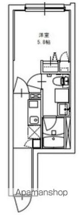 ＢａｒｋＬａｎｅ学芸大学[1K/21.73m2]の間取図