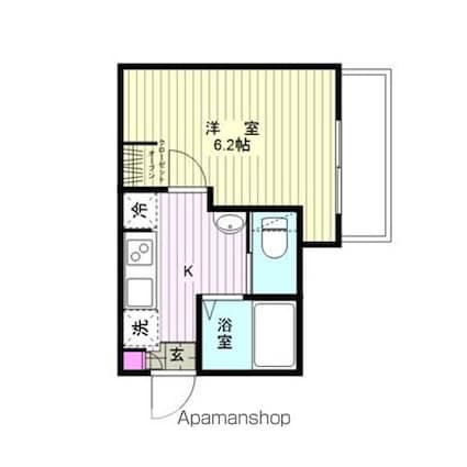 アネックスガーデン馬橋[1K/18m2]の間取図