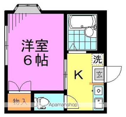 東京都杉並区天沼１丁目[1K/20.35m2]の間取図