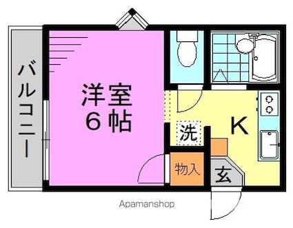 東京都杉並区堀ノ内２丁目[1K/20m2]の間取図