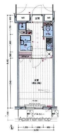 プレストアイディ秋葉原[1K/26.26m2]の間取図