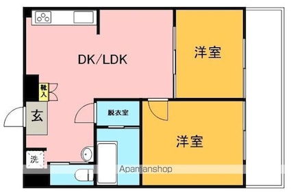 東京都世田谷区松原１丁目[2DK/33.03m2]の間取図