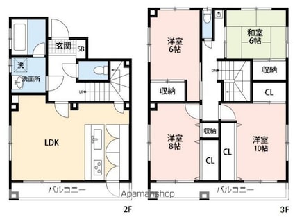 杉浦ビル[4LDK/102.04m2]の間取図