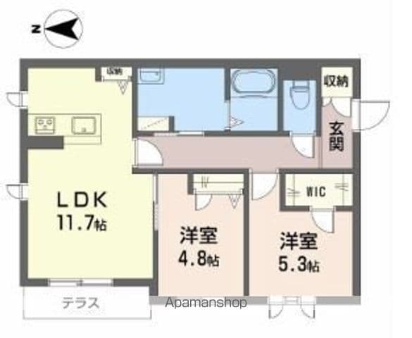 岩出市川尻のアパートの間取り