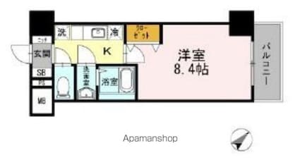 ＪＰ　ｎｏｉｅ　早稲田[1K/26.15m2]の間取図
