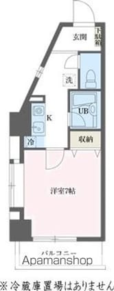 ルーク西早稲田[1K/23m2]の間取図
