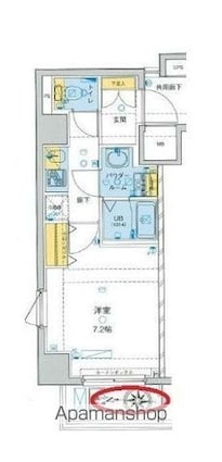 ＧＥＮＯＶＩＡ両国ｇｒｅｅｎｖｅｉｌ[1K/25.49m2]の間取図