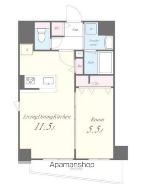 ＲＯＯＴｓ　Ｋｙｏｄｏ[1LDK/40.21m2]の間取図