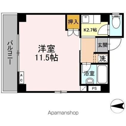 クリスタルビル[1R/30.45m2]の間取図