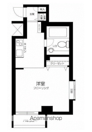 東京都千代田区神田三崎町２丁目[1K/34.94m2]の間取図