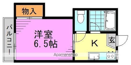 むさしのコーポ[1K/18m2]の間取図
