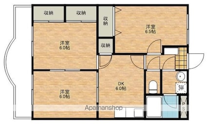 セラヴィⅢ[3DK/61.38m2]の間取図