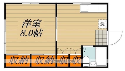 コーポＤＳ[1DK/24.45m2]の間取図