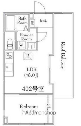 東京都杉並区和泉１丁目[1LDK/27.18m2]の間取図