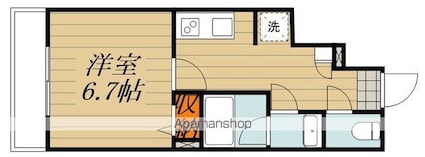 Ｌｕｃｅｎｔ・Ｋ[1K/26.14m2]の間取図